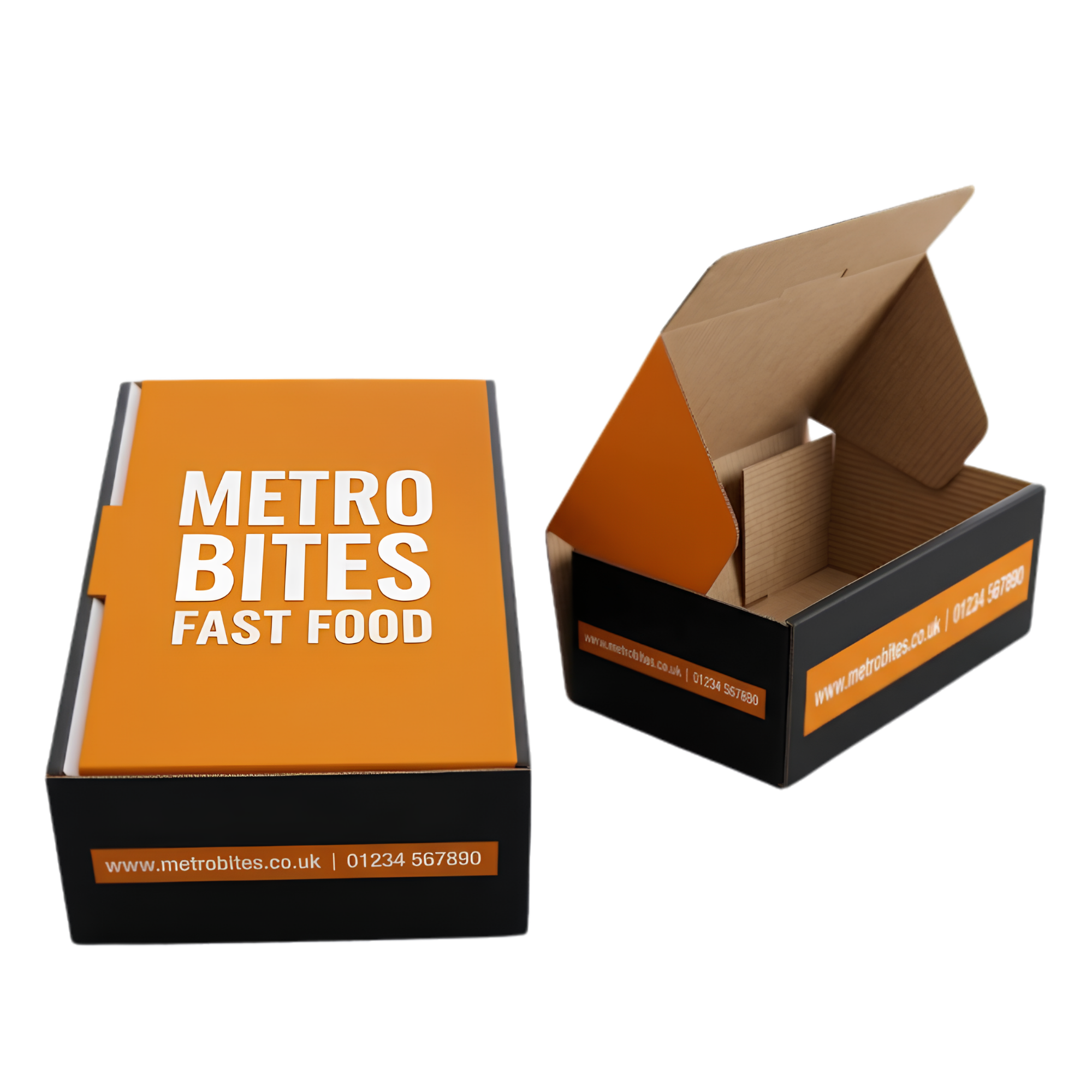 Burger meal takeaway boxes