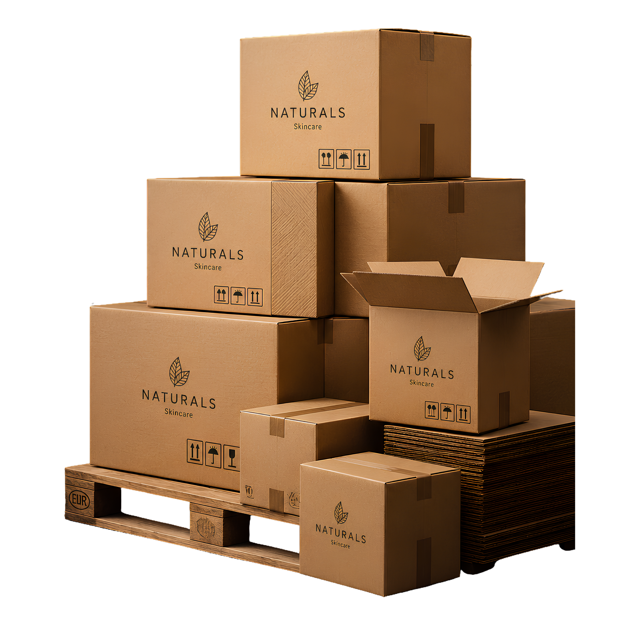 Branded cardboard boxes