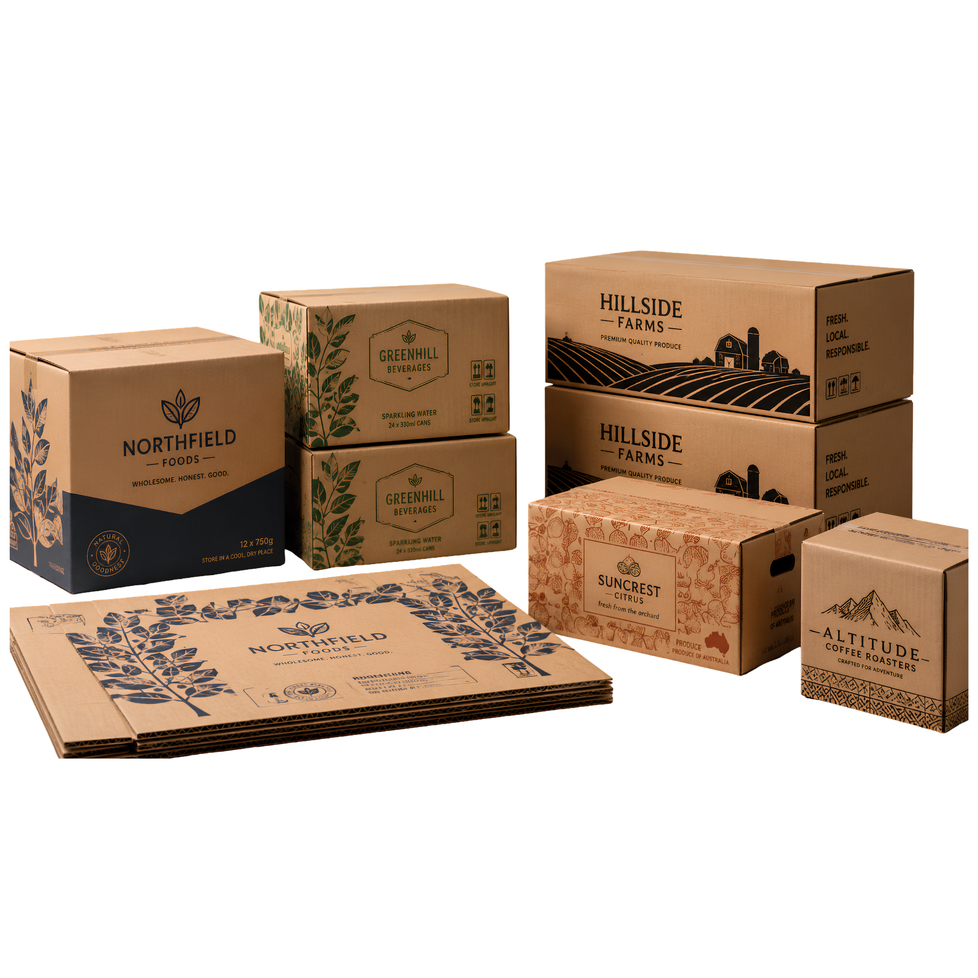 Trade flexographic printing on corrugated boards